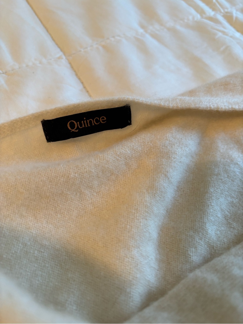 Quince Cashmere Nursing Cover in Cream - Picture 3 of 5